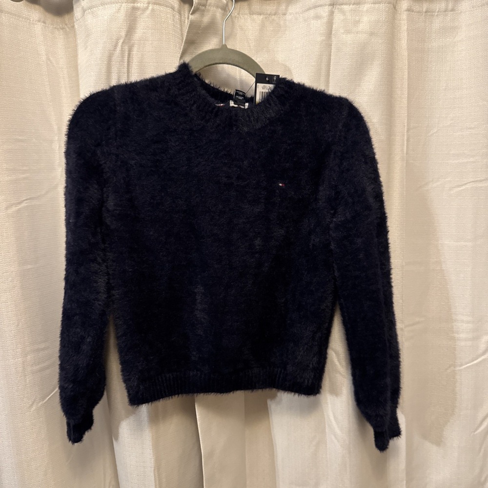 Girls Size M 8/10 Tommy Hilfiger Navy Blue Sweater